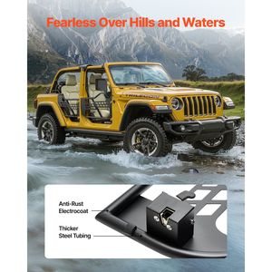 2018-2024 JEEP Wrangler JL 2020-2024 JEEP Gladiator JT JEEP Tube JT ประตูรถล่าสัตว์สไตล์4ประตูจุดได้รับการรับรองมุมมองด้านหลังอื่นๆ - Product Image 6