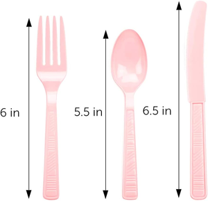 Home Richfull <b>Plastic</b> Disposable Cutlery Forks Spoons Knives BPA Free Eco-Friendly Biodegradable Waterproof 100Pcs Party - Product Image 1