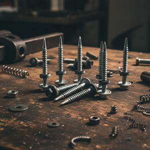 Tornillo Autoperforante de Cabeza Hexagonal Modelo PDC 12, Acero al Carbono Clase 4.8 6.8, Rosca Gruesa Zincada/Galvanizada, Arandela EPDM Adhesiva - Product Image 1