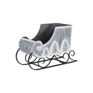 Gold And Red Metal Santa Sleigh <b>Christmas</b> Decoration Traditional Style Handicraft Ornament - Product Image 4