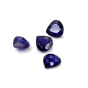 Saphir bleu naturel de Bangkok, taille cœur calibrée 7 mm, pierre précieuse de saphir bleu naturel à facettes pour la fabrication de bijoux - Product Image 1