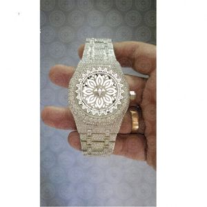 Montre de luxe pour homme Charm, acier inoxydable, lunette sertie de diamants, mouvement mécanique analogique, cadran de 40 mm, résistance à l'eau 10 bars, automatique - Product Image 2