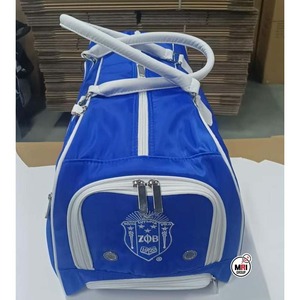 กระเป๋าเดินทางแบบมีล้อลาก Zeta Phi Beta รุ่นรักษ์โลก สีน้ำเงิน ทำจากโพลีเอสเตอร์ ปรับแต่งได้ พร้อมหูหิ้วสีขาว ปิดด้วยซิป ขนาดใหญ่พิเศษ ทนทาน ใช้งานได้หลากหลาย - Product Image 2
