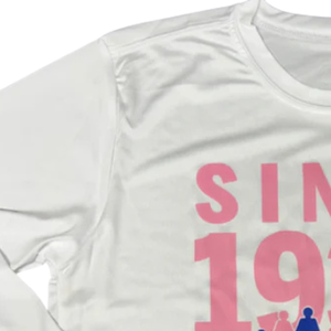 T-shirt à manches longues rose imprimé Dri-Fit pour jeunes, anti-transpiration, performance athlétique, vêtements de sport, tenue active - Product Image 5