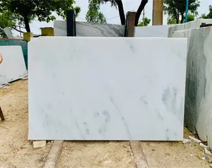 Marbre blanc naturel indien poli pour sols, escaliers, salles de bain, cuisines, villas et ateliers - Imperméable et écologique - Product Image 1