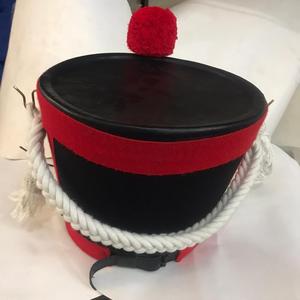 Casco Napoleónico Francés Shako, Sombrero de Copa de Lana Negra con Cordones, Cuatro Estaciones, Adulto Masculino - Product Image 3