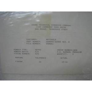 Varian 995-22000 <b>Ceramic</b> <b>Ring</b>, VAR995-22000 - Trusted Global Legacy Semiconductor Equipment and Parts at - Product Image 3