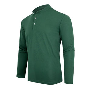 Camisa de Manga Larga con Cuello Henry para Hombre, Camisa Informal Transpirable de Alta Calidad para Otoño y Primavera - Product Image 3