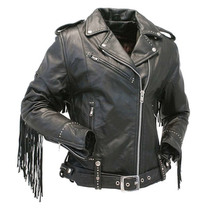 Premium Quality Wholesale Custom Design Men Fringe Leather Jacket <b>New</b> Fashionable Winter Wear Solid Color Fringe Leather Jacket - Product Image 1