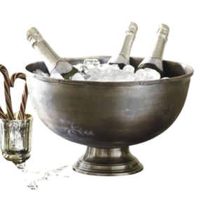 Cuenco de metal plateado al por mayor, elegante cuenco para vino, para centros de mesa de boda, aluminio pulido, decoración para eventos, decoración de mesa. - Product Image 2