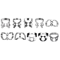 Kit d'isolation endodontique Azicon : Pinces de barrage en caoutchouc en acier inoxydable, ailées et sans ailes, assorties pour molaires, prémolaires et antérieurs