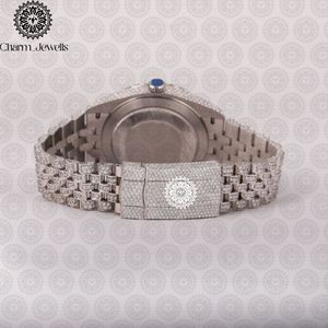 Montre de luxe pour homme Charm_Jewells, boîtier en acier inoxydable, cadran analogique 40 mm, fermoir papillon, mouvement mécanique en verre, étanche 10 bars - Product Image 2