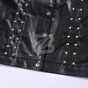Gilet en cuir noir sans manches pour homme, style vintage motard, veste sans manches pour homme, vêtements en cuir sexy pour homme, streetwear - Product Image 5