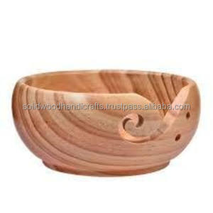 Best Selling Customize Handmade Wooden Yarn Bowl <b>Wool</b> Bowl Yarn <b>Holder</b> Wooden Bowl for <b>Knitting</b> - Product Image 1