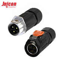 Conector de Alimentación Impermeable IP67 de Bloqueo Rápido MJ20 de 3 Pines y 20A 300V, 20-12 AWG, Plástico de Ingeniería de Alto Rendimiento para Paisajismo