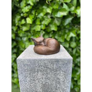 Escultura de zorro durmiente de bronce, decoración para jardín o casa de campo, estatua de zorro hecha a mano, figura decorativa para exteriores para jardines - Product Image 6