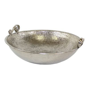 Bol de service élégant en aluminium avec poignées décoratives pour des arrangements culinaires sophistiqués - Product Image 2