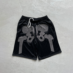 กางเกงขาสั้นจ็อกเกอร์ลำลองเอวยางยืดผ้าไนลอน/คอตตอนเฟรนช์เทอร์รี่สำหรับฤดูร้อนสไตล์สตรีทแวร์ผู้ชาย - Product Image 6