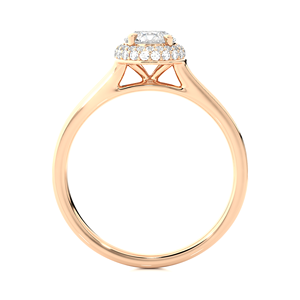 แหวนเพชรทรงกลมเจียระไนแบบ VVS ที่ได้รับการรับรองจาก IGI ตัวเรือนทองคำ 14K สีโรสโกลด์ แบบคลาสสิก ประดับเพชรเม็ดเดี่ยว สำหรับงานหมั้น - Product Image 5