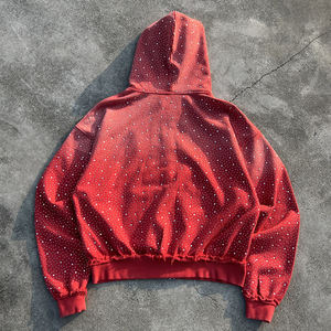 Sweat à capuche zippé gothique pour homme 100 % coton French Terry, coupe oversize, imprimé, respirant, coupe classique, idéal pour l'automne - Product Image 6