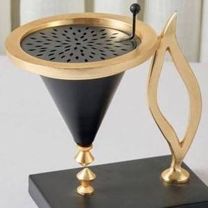 Brûleur d'encens Bakhoor moderne en métal avec support, brûleur d'oud arabe, porte-encens au charbon de bois, décoration parfumée pour la maison - Product Image 2