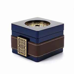 Brûleur d'encens en bois sculpté avec calligraphie arabe, porte-charbon et porte-bakhoor, pour cadeaux de Ramadan et de l'Aïd, Mabkhara du Moyen-Orient - Product Image 3