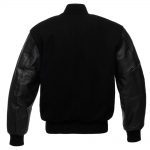 Chaqueta Varsity Unisex Morada y Amarilla, Mezcla de Lana, Manga de Cuero, Diseño 2 en 1, Ropa de Invierno para Deportes Universitarios - Product Image 2