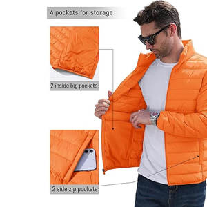 Veste d'hiver matelassée pour homme, coupe décontractée, à blocs de couleur, avec doublure isolante, fabrication directe usine, personnalisation OEM/ODM - Product Image 5