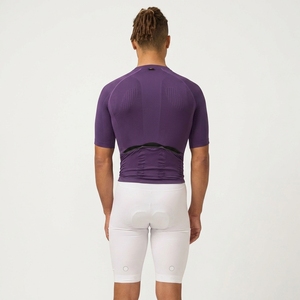 <b>Men's</b> Purple Short <b>Sleeve</b> <b>Cycling</b> <b>Jersey</b> Sweat-Wicking Breathable Quick Dry Seamless Sportswear Top - Product Image 2