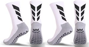 Custom Logo Anti-Slip Design New Style Men Women Polyester Cotton Soccer <b>Socks</b> Silicone Suction Cup <b>Grip</b> Anti-Bacterial - Product Image 2