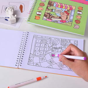 En Stock, Venta Caliente, Libro de Dibujo Grueso de Osito, Libro Educativo para Niños para Aliviar el Estrés, A5, 48 Páginas, para Pintar y Colorear - Product Image 5