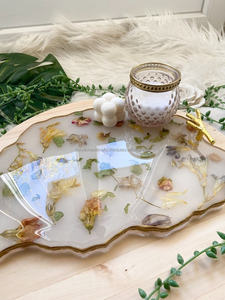 ถาดอีพ็อกซี่เรซินอีพ็อกซี่เรซินถาดตกแต่งโต๊ะอาหารเช้าแบบแฮนด์เมด - Product Image 5