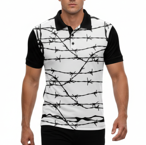 Polo de golf personnalisé avec logo OEM imprimé par sublimation, polo personnalisé pour homme, polo de sport à séchage rapide pour homme. - Product Image 1