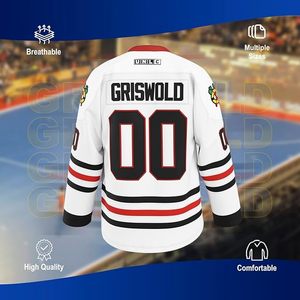 Griswold # Maillot de hockey 00 Movie – Lettres et chiffres brodés, vêtements authentiques Fabs, tailles S-5XL - Product Image 2
