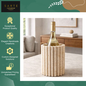 Excellent Quality Hand-Carved Luxury <b>White</b> <b>Marble</b> Modern Eco-Friendly Lightweight Easy Clean Wine Bottle Holder Stand for Home - Product Image 2