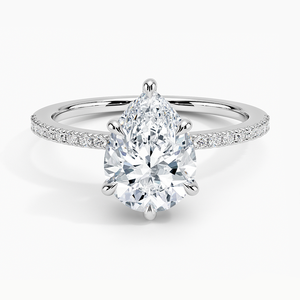 Bague BOJ 084 en argent 925, sertie de diamants solitaires taille poire, 2 carats, couleur D, VVS1, moissanite certifiée GRA, prix bas, en solde - Product Image 1