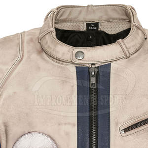 เสื้อแจ็กเก็ตมอเตอร์ไซค์หนังแท้สำหรับผู้ชายเสื้อผ้าแนวสปอร์ต - Product Image 3