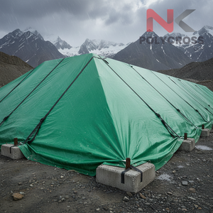 ผ้าใบคลุมขนาดใหญ่พิเศษ แข็งแรง ทนทาน กันลม กันฝุ่น สำหรับงานขนส่งและโลจิสติกส์ ส่งออก - Product Image 5