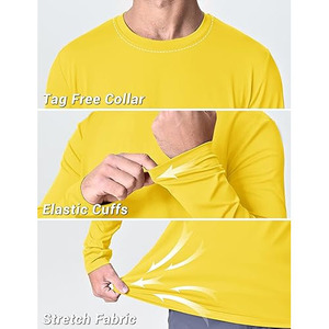 Wholesale 100% Polyester men's T-shirts <b>Long</b> <b>Sleeve</b> unisex Tee Shirts <b>Plain</b> Custom Silk Screen Printing Quick Dry women <b>Tops</b> - Product Image 3