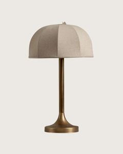 Modern Brass <b>Table</b> <b>Lamp</b> with Fabric Dome Shade Decorative Home Decoration for Living Room Bedroom - Product Image 2