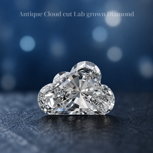 Diamant cultivé en laboratoire 3 carats certifié IGI, forme nuage, CVD HPHT, taille unique, fournisseur en gros, conception personnalisée d'Inde - Product Image 1