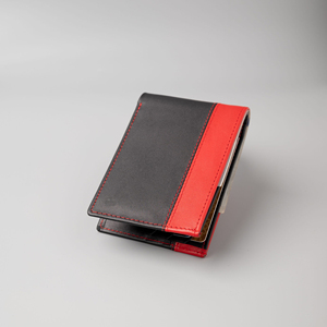 Portefeuille pliable en cuir véritable, vente en gros directe d'usine, avec logo embossé, grande capacité, porte-cartes pop-up, OEM ODM Premium - Product Image 4