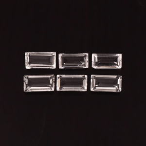 Natural Crystal Clear <b>Quartz</b> 17X34MM Baguette Cut Faceted Calibrated Loose Gemstone Certified Jewelry Making Wholesale Supplier - Product Image 1