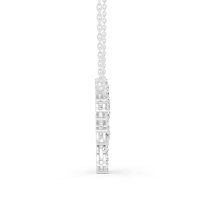 10K White Gold Lab Grown Diamond White Gold Marquise Diamond Floral Vine <b>Necklace</b> for Women Luxury <b>Statement</b> Bridal Jewelry - Product Image 2