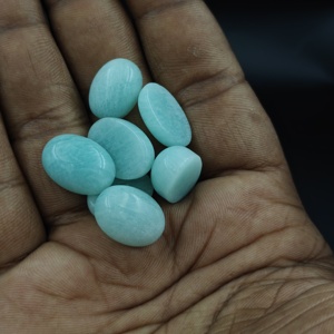Amazonite, pierre précieuse naturelle de jade, taille ovale, verte, polie, pierre brute pour la création de bijoux, pierre minérale de couleur aquamarine - Product Image 4