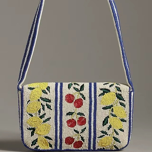 Hand-Beaded Leopard Pattern Zipper Closure Composite Shape Evening Clutch Cross-Body <b>Handbag</b> with Polyester Lining for Women - Product Image 1