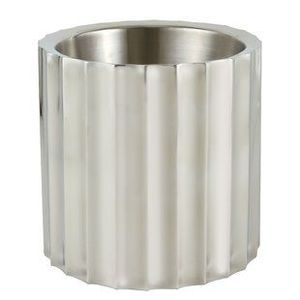 Seau à glace en acier inoxydable, design minimaliste rayé rond, résistant à la rouille, bac à boissons - Product Image 3