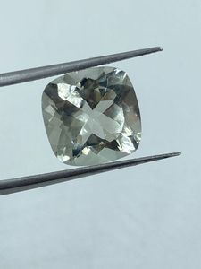 Natural Top Quality Green Amethyst Gemstone Loose Stone 7.69Carat 12MM <b>Cushion</b> Cut Green <b>Colour</b> For Jewelry Making - Product Image 5