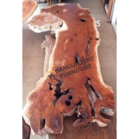 Live Edge Exotique Amboine Burl Bois Massif Table Basse Matières premières Top Table À Manger Revêtement Époxy Résine Meubles Sur Mesure