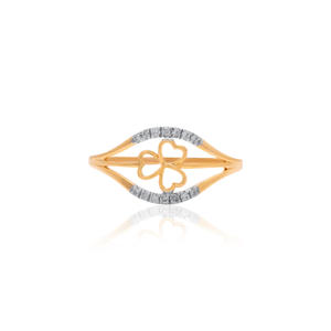 Anillo de Oro Amarillo con Diamante Natural de 0.08 Quilates, Color H I, Corte Brillante Redondo, Joyería Fina Clásica - Product Image 3